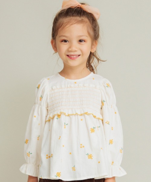 おそろい】きんもくせい刺繍チュニック（シャツ/ブラウス）｜branshes