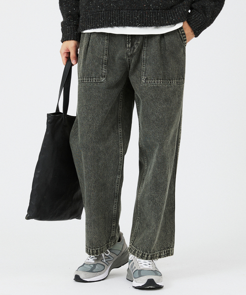 JOURNAL STANDARD relume（ジャーナルスタンダード　レリューム）の「フェードカラーデニム ベイカーパンツ（デニムパンツ・メンズ・ブラック/キャメル/ボルドー・LARGE/MEDIUM）」の2枚目の写真