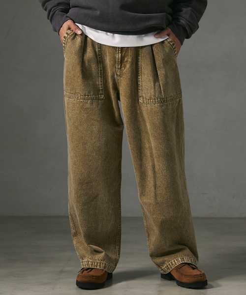 JOURNAL STANDARD relume（ジャーナルスタンダード　レリューム）の「フェードカラーデニム ベイカーパンツ（デニムパンツ・メンズ・ブラック/キャメル/ボルドー・LARGE/MEDIUM）」の21枚目の写真