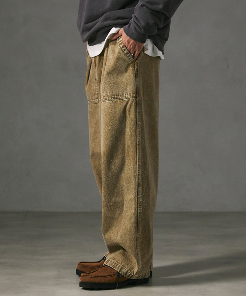 JOURNAL STANDARD relume（ジャーナルスタンダード　レリューム）の「フェードカラーデニム ベイカーパンツ（デニムパンツ・メンズ・ブラック/キャメル/ボルドー・LARGE/MEDIUM）」の11枚目の写真