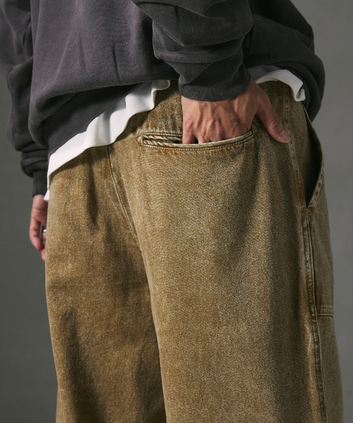 JOURNAL STANDARD relume（ジャーナルスタンダード　レリューム）の「フェードカラーデニム ベイカーパンツ（デニムパンツ・メンズ・ブラック/キャメル/ボルドー・LARGE/MEDIUM）」の14枚目の写真