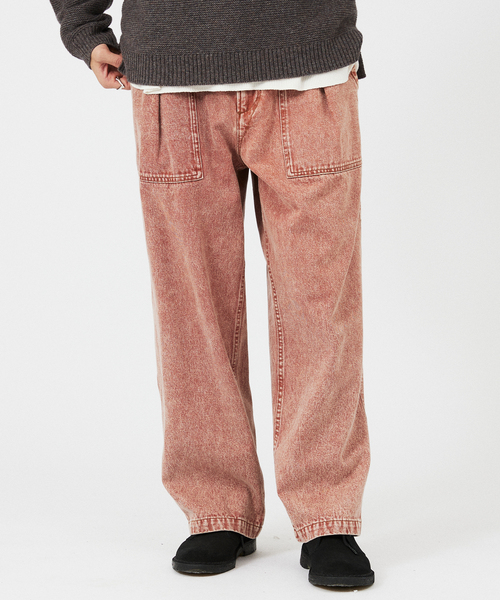 JOURNAL STANDARD relume（ジャーナルスタンダード　レリューム）の「フェードカラーデニム ベイカーパンツ（デニムパンツ・メンズ・ブラック/キャメル/ボルドー・LARGE/MEDIUM）」の16枚目の写真