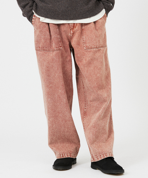 JOURNAL STANDARD relume（ジャーナルスタンダード　レリューム）の「フェードカラーデニム ベイカーパンツ（デニムパンツ・メンズ・ブラック/キャメル/ボルドー・LARGE/MEDIUM）」の6枚目の写真