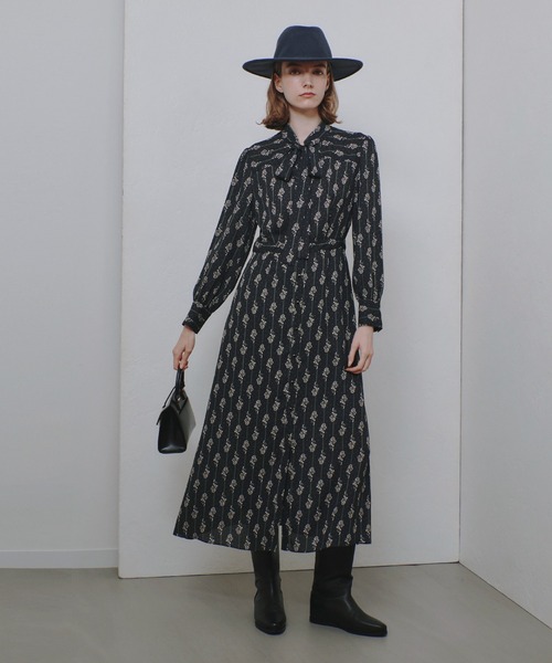 アルアバイル　ワンピース　ペチコート付　allureville タイプライターチンツキャミソールワンピース|allureville