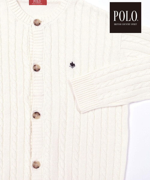 SLAP SLIP(スラップスリップ)の「【POLO BCS(ポロ・ビーシーエス)×SLAP SLIPコラボ】【お揃い】袖ラインニットカーディガン(カーディガン/ボレロ・レディース・グレー/オフホワイト・FREE)」の9枚目の写真