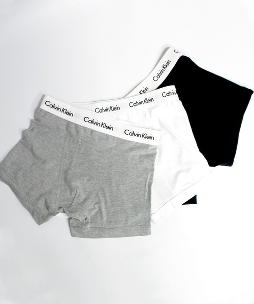 Calvin Klein（カルバン・クライン）の「【CALVIN KLEIN】 カルバンクライン Low Rise Trunk 3pk Calvin Klein Underwear コットン ストレッチ ボクサーパンツ ホワイト グレー ブラック 3枚パック（ボクサーパンツ・メンズ・マルチ・M/S/XL/L）」の5枚目の写真