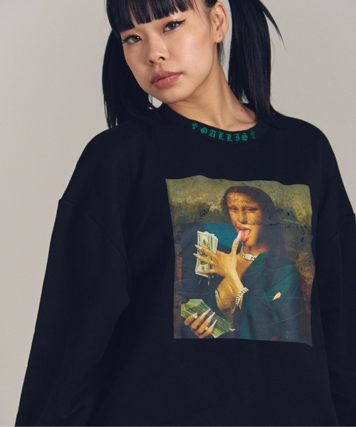 GALLIS ADDICTION(ガリスアディクション)の「GA裏毛-絵画札束CREW(スウェット・メンズ・チャコール/アイボリー/ブラック・M/L)」の2枚目の写真
