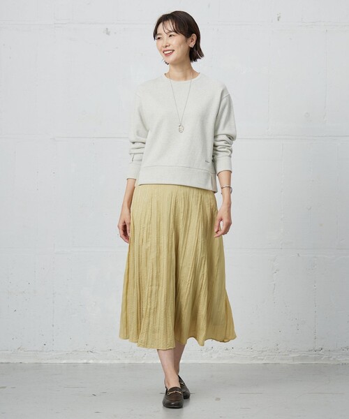 J.PRESS(ジェイプレス)の「【WEB限定カラーあり】ラメ裏毛 カットソー(Tシャツ/カットソー・レディース・アイボリー系/ライトグレー系・T13/T15)」の8枚目の写真
