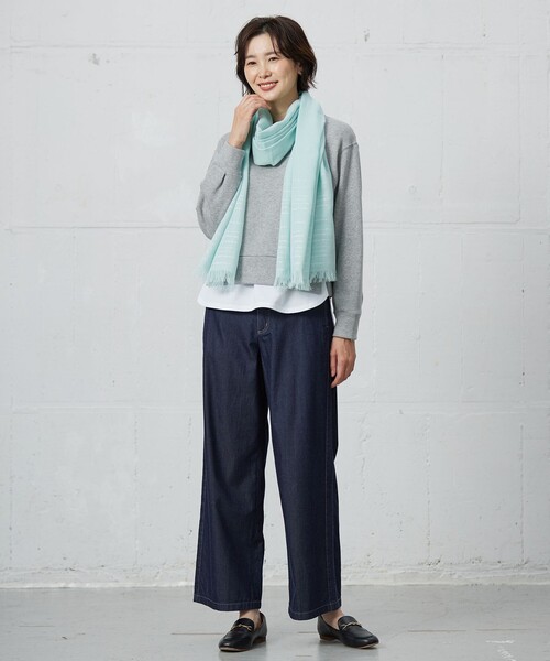 J.PRESS(ジェイプレス)の「【WEB限定カラーあり】ラメ裏毛 カットソー(Tシャツ/カットソー・レディース・アイボリー系/ライトグレー系・T13/T15)」の14枚目の写真