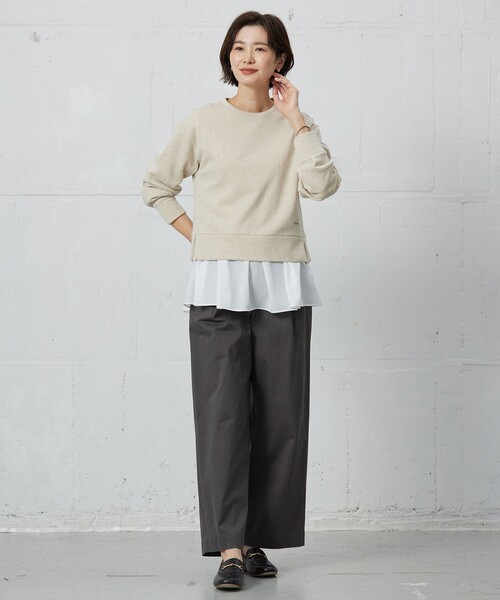 J.PRESS(ジェイプレス)の「【WEB限定カラーあり】ラメ裏毛 カットソー(Tシャツ/カットソー・レディース・アイボリー系/ライトグレー系・T13/T15)」の16枚目の写真