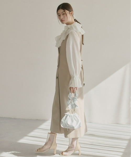 Olu.（オルドット）の「クレープラッフルブラウス（シャツ/ブラウス・レディース・ホワイト/イエロー系その他/ブルー・FREE）」の7枚目の写真