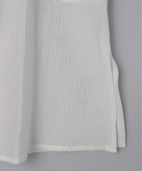 Olu.（オルドット）の「クレープラッフルブラウス（シャツ/ブラウス・レディース・ホワイト/イエロー系その他/ブルー・FREE）」の4枚目の写真