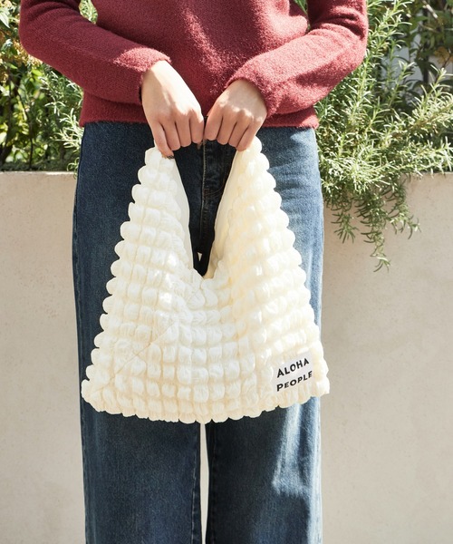 ROOPTOKYO（ループトウキョウ）の「ALOHA PEOPLE/アロハピープル ポップコーンショルダートライアングルトート（ショルダーバッグ・レディース・ロイヤルブルー/ホワイト・FREE）」の2枚目の写真