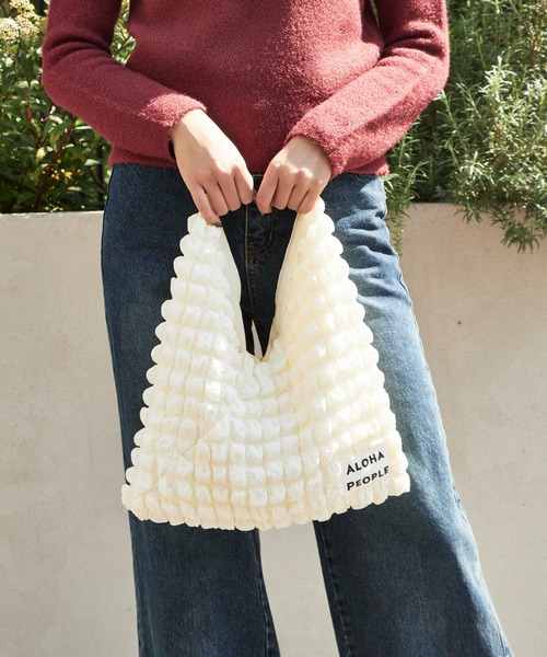 ROOPTOKYO（ループトウキョウ）の「ALOHA PEOPLE/アロハピープル ポップコーンショルダートライアングルトート（ショルダーバッグ・レディース・ロイヤルブルー/ホワイト・FREE）」の14枚目の写真