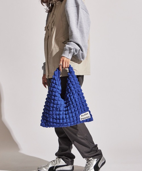 ROOPTOKYO（ループトウキョウ）の「ALOHA PEOPLE/アロハピープル ポップコーンショルダートライアングルトート（ショルダーバッグ・レディース・ロイヤルブルー/ホワイト・FREE）」の19枚目の写真