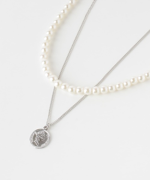 URBAN RESEARCH Sonny Label（アーバンリサーチサニーレーベル）の「パールコイン二連ネックレス（ネックレス・レディース・ゴールド/シルバー・ONE）」の11枚目の写真