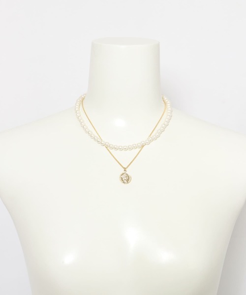 URBAN RESEARCH Sonny Label（アーバンリサーチサニーレーベル）の「パールコイン二連ネックレス（ネックレス・レディース・ゴールド/シルバー・ONE）」の9枚目の写真