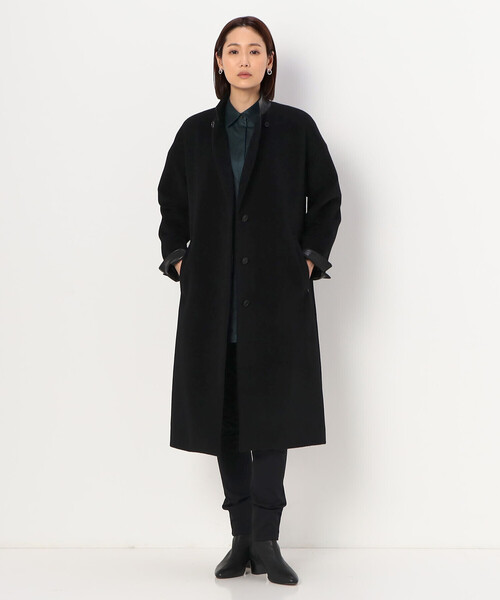 K.T KIYOKO TAKASE（キヨコタカセ）の「アンゴラウール チェスターコート（チェスターコート・レディース・ダークブラウン/キナリ・9号）」の10枚目の写真