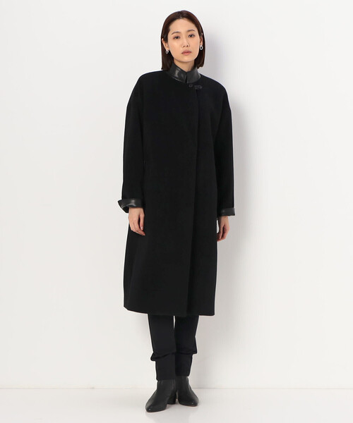 K.T KIYOKO TAKASE（キヨコタカセ）の「アンゴラウール チェスターコート（チェスターコート・レディース・ダークブラウン/キナリ・9号）」の11枚目の写真