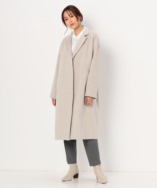 K.T KIYOKO TAKASE（キヨコタカセ）の「アンゴラウール チェスターコート（チェスターコート・レディース・ダークブラウン/キナリ・9号）」の16枚目の写真