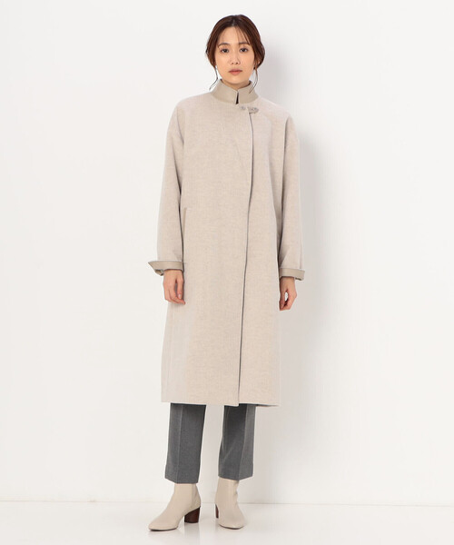 K.T KIYOKO TAKASE（キヨコタカセ）の「アンゴラウール チェスターコート（チェスターコート・レディース・ダークブラウン/キナリ・9号）」の18枚目の写真