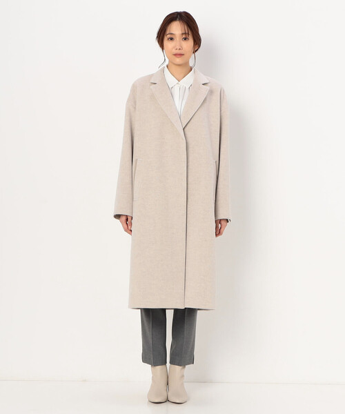 K.T KIYOKO TAKASE（キヨコタカセ）の「アンゴラウール チェスターコート（チェスターコート・レディース・ダークブラウン/キナリ・9号）」の19枚目の写真