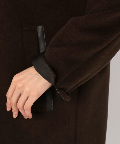 K.T KIYOKO TAKASE（キヨコタカセ）の「アンゴラウール チェスターコート（チェスターコート・レディース・ダークブラウン/キナリ・9号）」の3枚目の写真