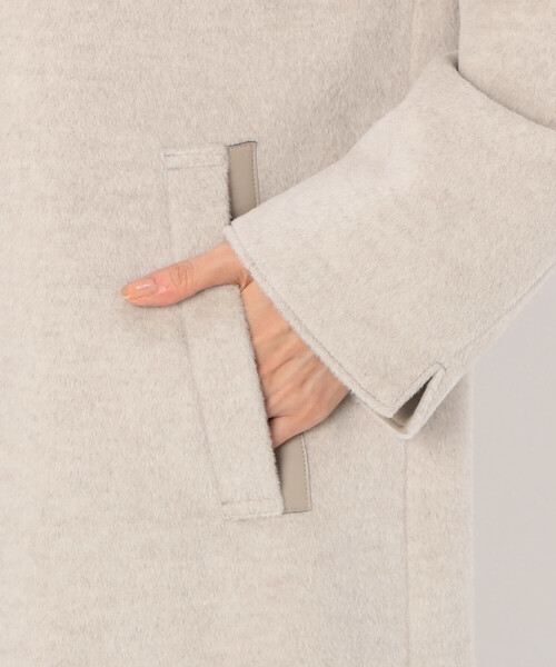 K.T KIYOKO TAKASE（キヨコタカセ）の「アンゴラウール チェスターコート（チェスターコート・レディース・ダークブラウン/キナリ・9号）」の4枚目の写真