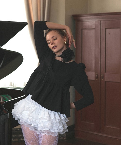 DONOBAN（ドノバン）の「バレリーナレーストップス（その他トップス・レディース・ホワイト/ブラック・ONE）」の15枚目の写真