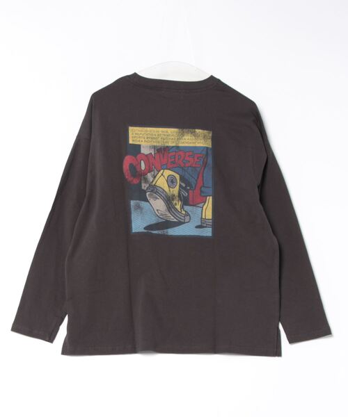 CONVERSE（コンバース）の「【CONVERSE/コンバース】バックプリントロンT（Tシャツ/カットソー・レディース・ブラック/ホワイト/スミクロ/オフホワイト・MEDIUM/LARGE）」の5枚目の写真