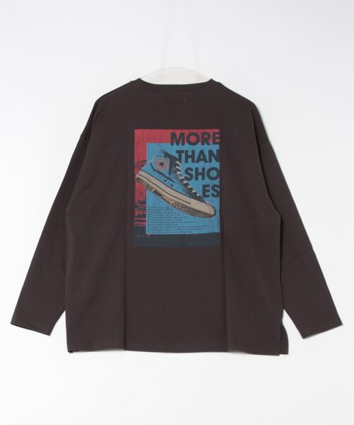 CONVERSE（コンバース）の「【CONVERSE/コンバース】バックプリントロンT（Tシャツ/カットソー・レディース・ブラック/ホワイト/スミクロ/オフホワイト・MEDIUM/LARGE）」の6枚目の写真