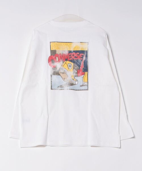 CONVERSE（コンバース）の「【CONVERSE/コンバース】バックプリントロンT（Tシャツ/カットソー・レディース・ブラック/ホワイト/スミクロ/オフホワイト・MEDIUM/LARGE）」の7枚目の写真
