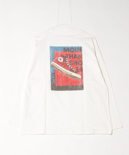 CONVERSE（コンバース）の「【CONVERSE/コンバース】バックプリントロンT（Tシャツ/カットソー・レディース・ブラック/ホワイト/スミクロ/オフホワイト・MEDIUM/LARGE）」の8枚目の写真
