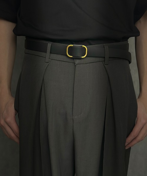 Burner（バーナー）の「【CHI SELECT】本革　ノンホール　ベルト　ラウンドバックル　chi-belt-nh-2 Nn（ベルト・メンズ・ブラウン系/ブラック/ベージュ/ブラック系/ベージュ系/ダークブラウン系/ダークブラウン/ブラウン・FREE）」の2枚目の写真