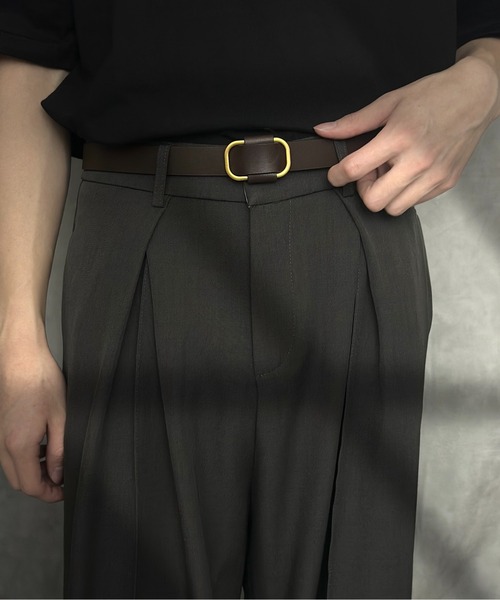 Burner（バーナー）の「【CHI SELECT】本革　ノンホール　ベルト　ラウンドバックル　chi-belt-nh-2 Nn（ベルト・メンズ・ブラウン系/ブラック/ベージュ/ブラック系/ベージュ系/ダークブラウン系/ダークブラウン/ブラウン・FREE）」の5枚目の写真