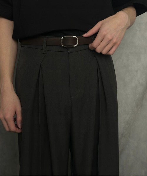 Burner（バーナー）の「【CHI SELECT】本革　ノンホール　ベルト　ラウンドバックル　chi-belt-nh-2 Nn（ベルト・メンズ・ブラウン系/ブラック/ベージュ/ブラック系/ベージュ系/ダークブラウン系/ダークブラウン/ブラウン・FREE）」の3枚目の写真