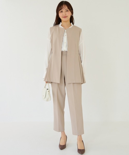 INCEDE（インシード）の「ストレッチツイル ペプラムベスト（ベスト・レディース・ブラック/ベージュ/ネイビー・M/L/LL）」の22枚目の写真