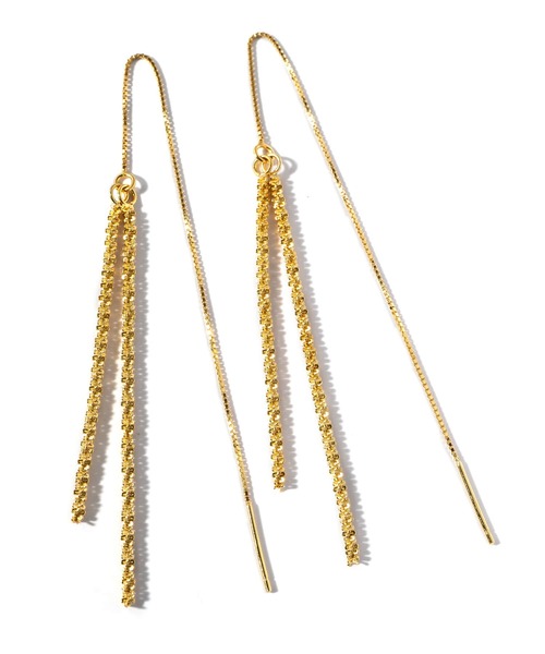 Ops.（オプス）の「ピアス 金属アレルギー対応 シルバー925 ゴールド フリンジ【Filara-pe フィララ】（ピアス（両耳用）・レディース・シルバー/イエローゴールド・ONE SIZE）」の12枚目の写真