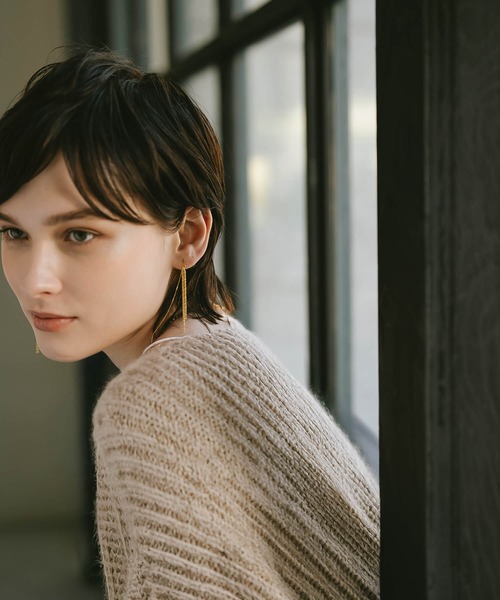 Ops.（オプス）の「ピアス 金属アレルギー対応 シルバー925 ゴールド フリンジ【Filara-pe フィララ】（ピアス（両耳用）・レディース・シルバー/イエローゴールド・ONE SIZE）」の8枚目の写真