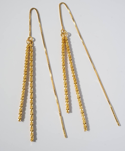 Ops.（オプス）の「ピアス 金属アレルギー対応 シルバー925 ゴールド フリンジ【Filara-pe フィララ】（ピアス（両耳用）・レディース・シルバー/イエローゴールド・ONE SIZE）」の16枚目の写真