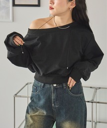 ワンショルダースウェットプルオーバー