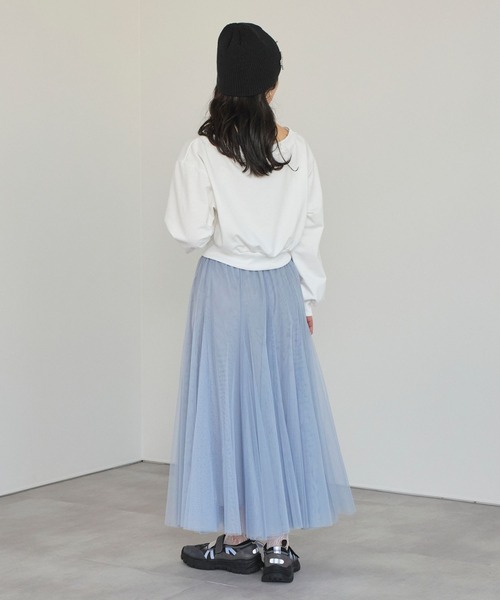 LinoU.（リノユー）の「ワンショルダースウェットプルオーバー（Tシャツ/カットソー・レディース・ホワイト/グレー/ブラック・FREE）」の7枚目の写真
