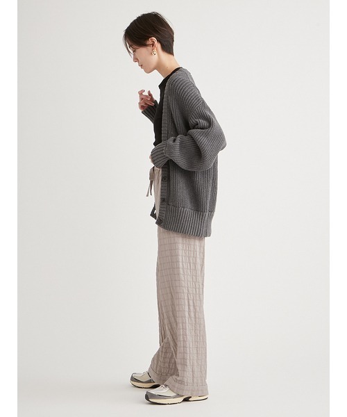 emmi(エミ)の「セミシアーパジャマライクパンツ(その他パンツ・レディース・ライトブルー/グレー・0/1)」の13枚目の写真