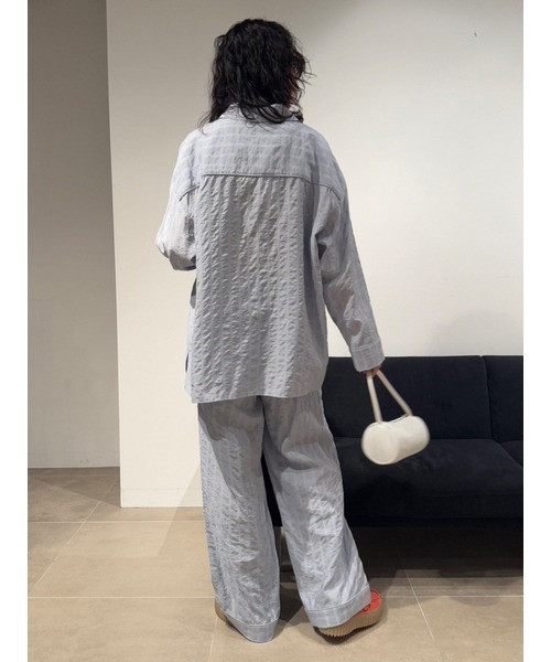 emmi(エミ)の「セミシアーパジャマライクパンツ(その他パンツ・レディース・ライトブルー/グレー・0/1)」の20枚目の写真