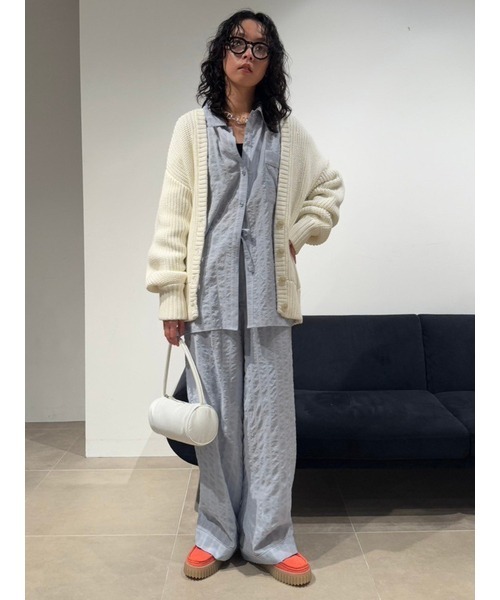 emmi(エミ)の「セミシアーパジャマライクパンツ(その他パンツ・レディース・ライトブルー/グレー・0/1)」の22枚目の写真