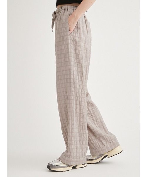 emmi(エミ)の「セミシアーパジャマライクパンツ(その他パンツ・レディース・ライトブルー/グレー・0/1)」の6枚目の写真