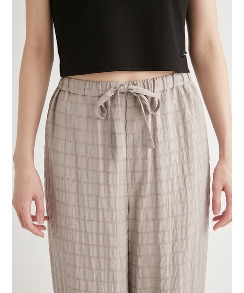 emmi(エミ)の「セミシアーパジャマライクパンツ(その他パンツ・レディース・ライトブルー/グレー・0/1)」の7枚目の写真