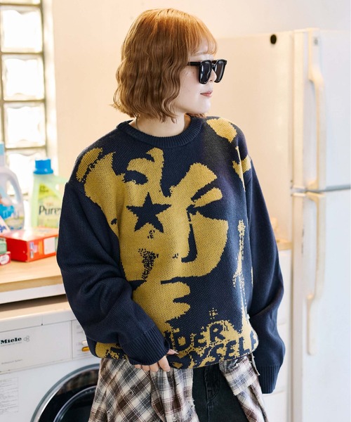 美品 ベルルッティ カリグラフィー 総柄 セーター ニット ジャガード S