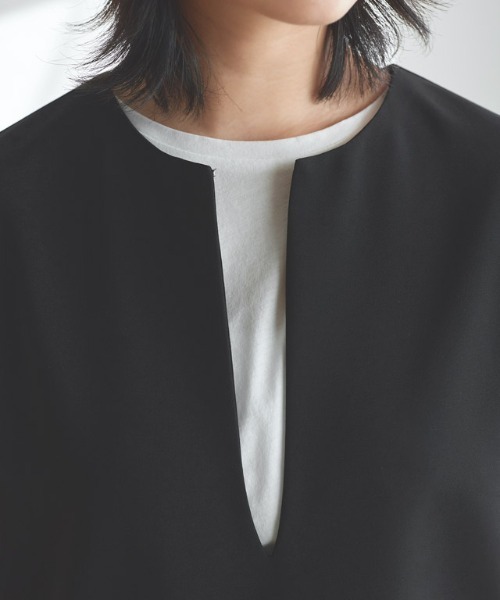 RASW（ラス）の「[RASW]2wayスリットネックIラインジャンスカ（ジャンパースカート・レディース・ブラック・S/M/L）」の9枚目の写真