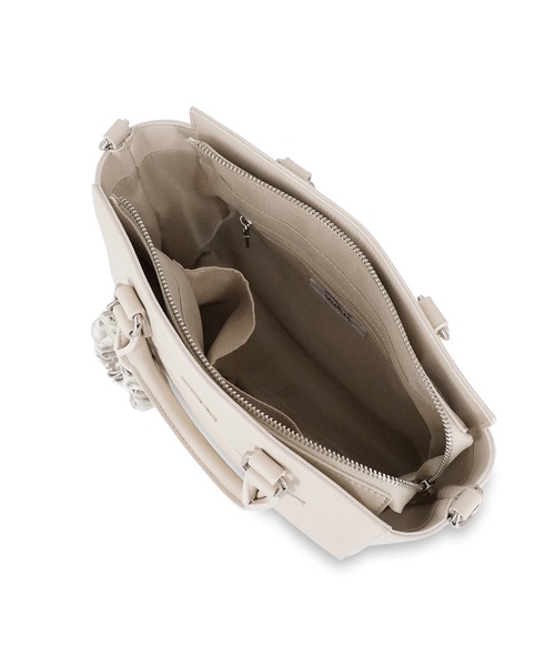 MURUA（ムルーア）の「MURUA(ムルーア) 2WAYハンドバッグ MR-B1335 ギャザーチャーム（ハンドバッグ・レディース・ブラック/ベージュ・FREE）」の12枚目の写真